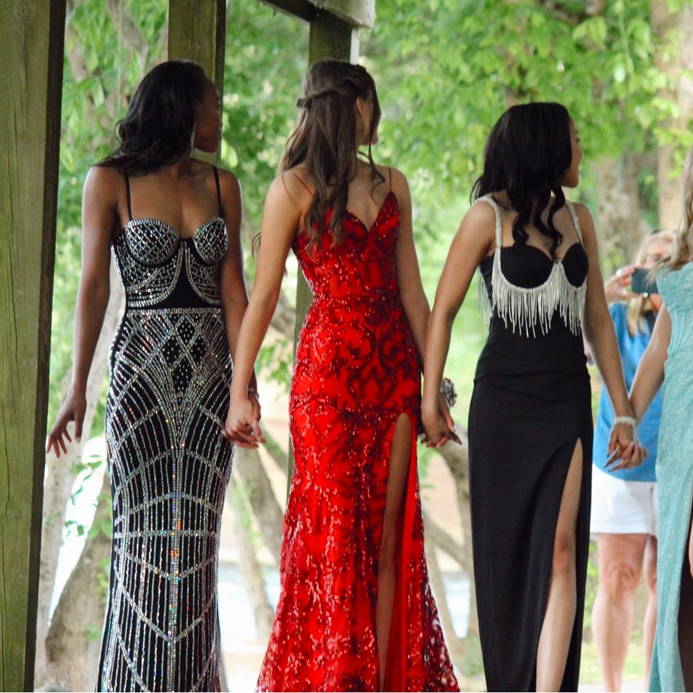Red formal dress